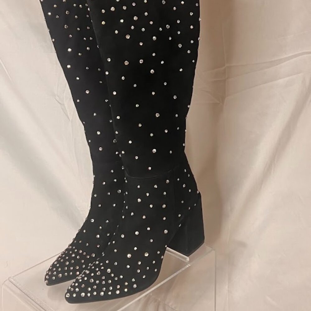 🔥 Free People Black Studded Half-Calf Boots – Size 9 (BNWT) 🔥